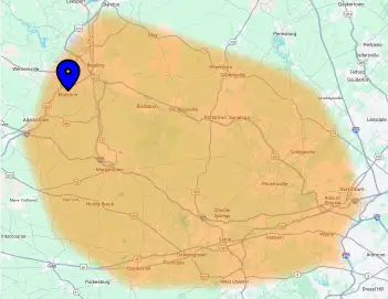 HCP Services Service Area Map